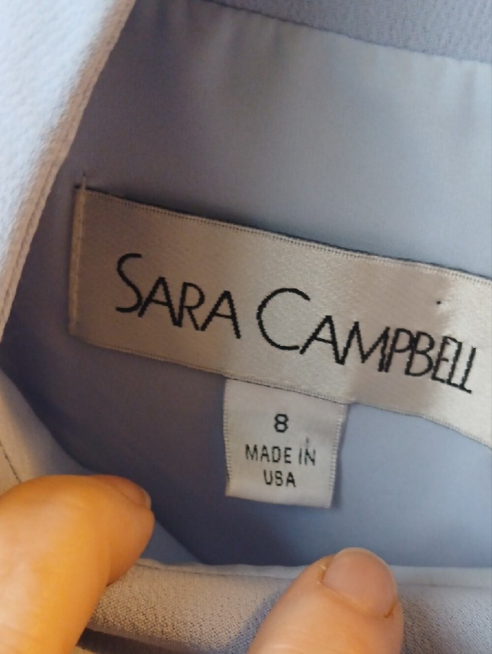 Sara Campbell Pale Blue Bell Sleeve Shift Dress - Picture 4 of 4